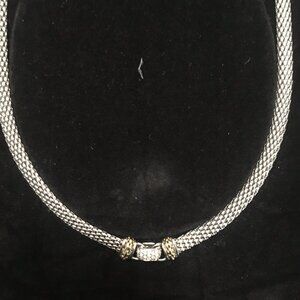 Effy Silver Necklace with Gold and Diamonds